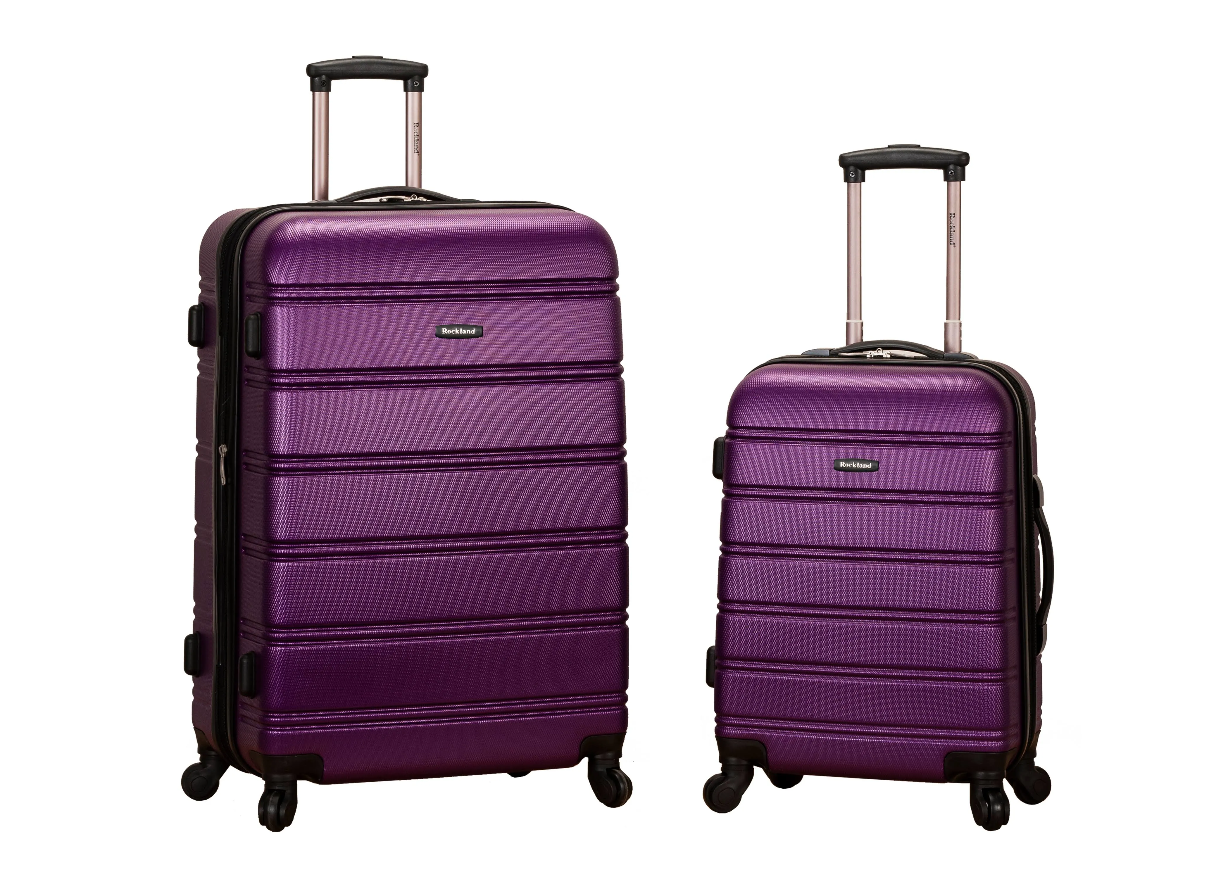 Rockland Melbourne Hardside Expandable Luggage 2-Piece Set (20/28) - PURPLE