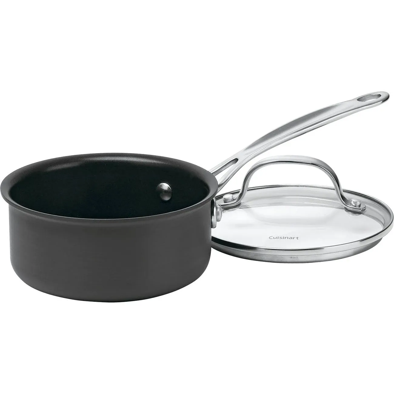 Cuisinart 1-Quart Saucepan, Chef's Classic Nonstick Hard Anodized Saucepan w/Cover, 619-14