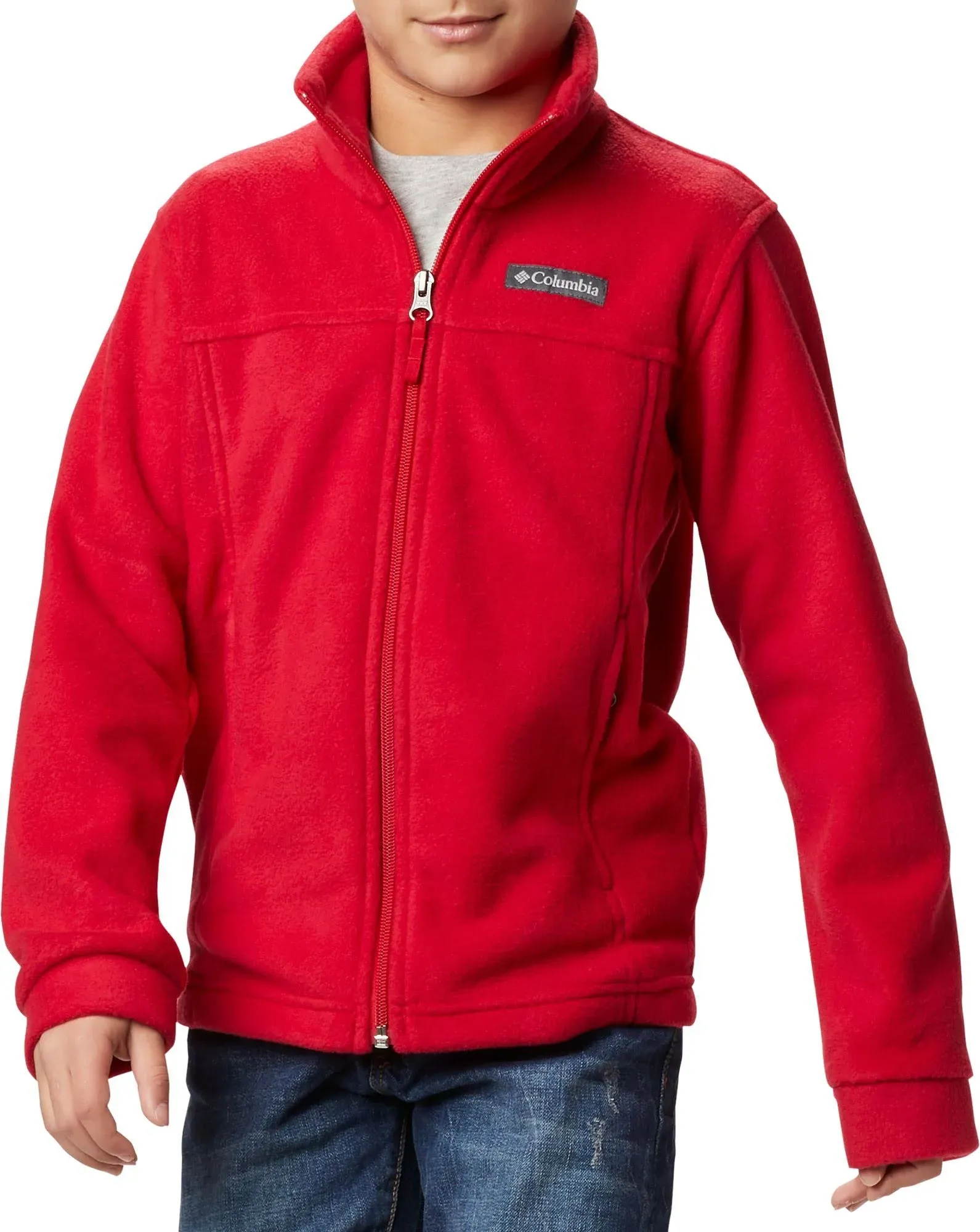 Columbia Steens MT II Fleece Boys Large Mountain Red Jacket