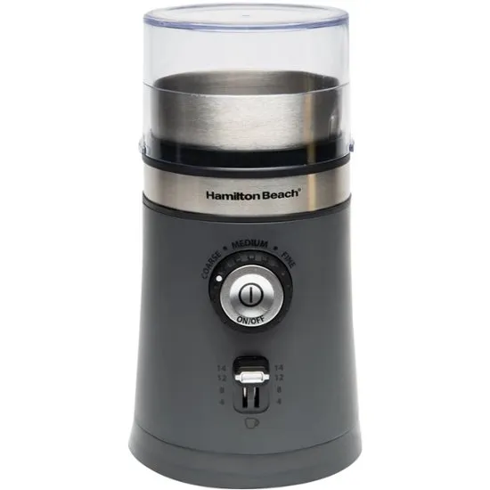 Hamilton Beach 10oz Electric Coffee Grinder with Multiple Grind Settings for up to 14 Cups, Stainless Steel Blades, Black