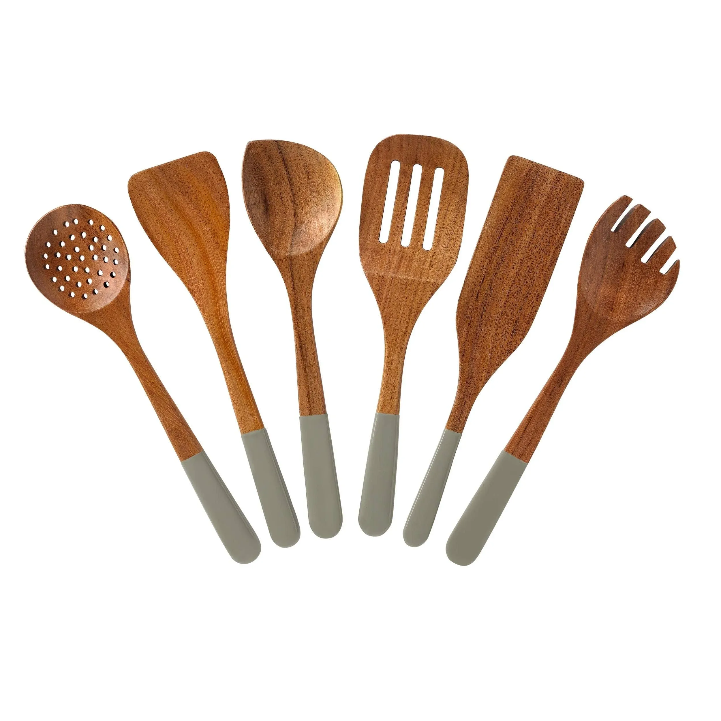 Wooden Spoons for Cooking or Cooking Utensils Set Set of 6 Wooden Cooking Spo...