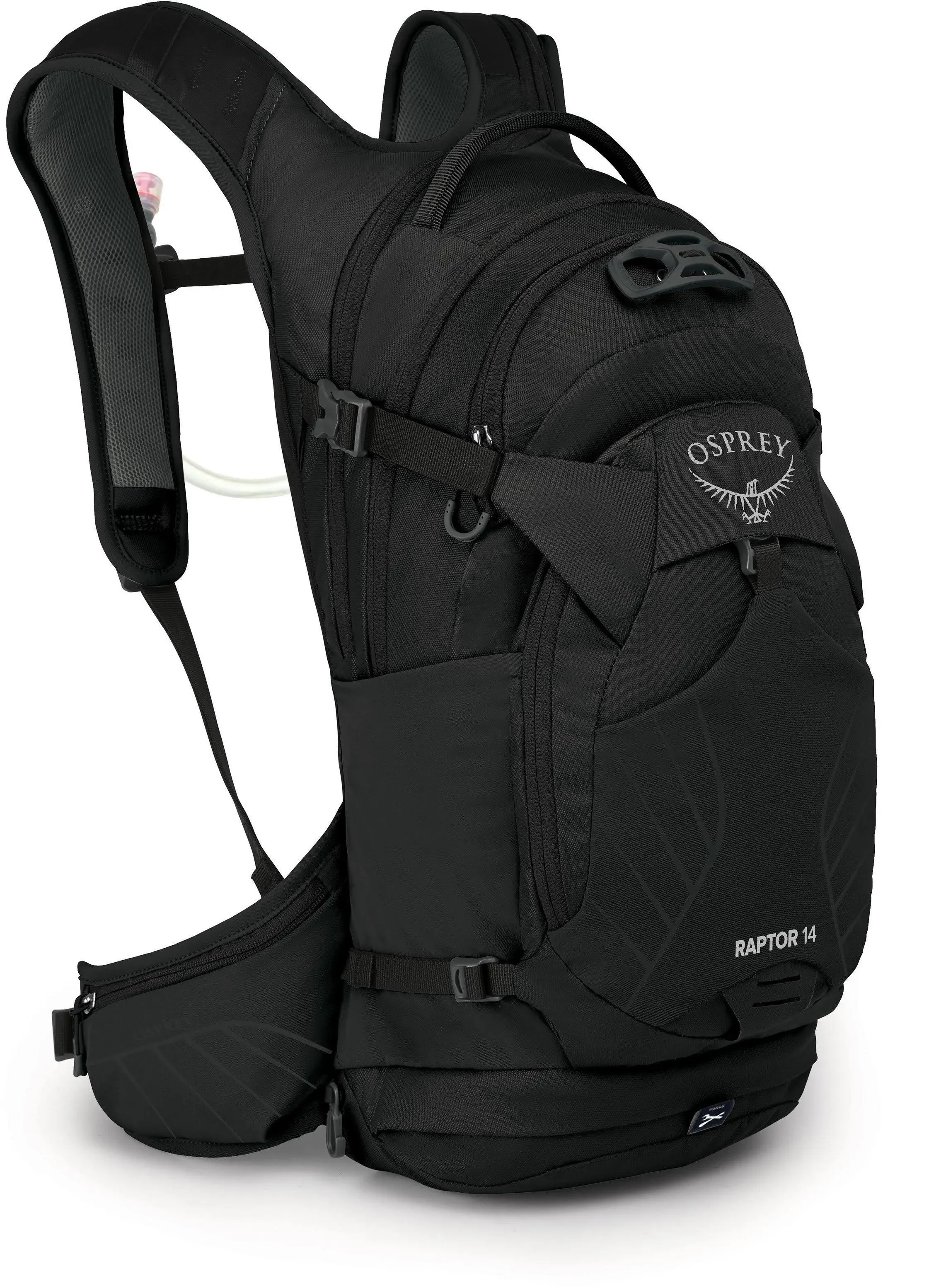 Osprey Raptor 14 Extended Fit Hydration Backpack Black Tungsten