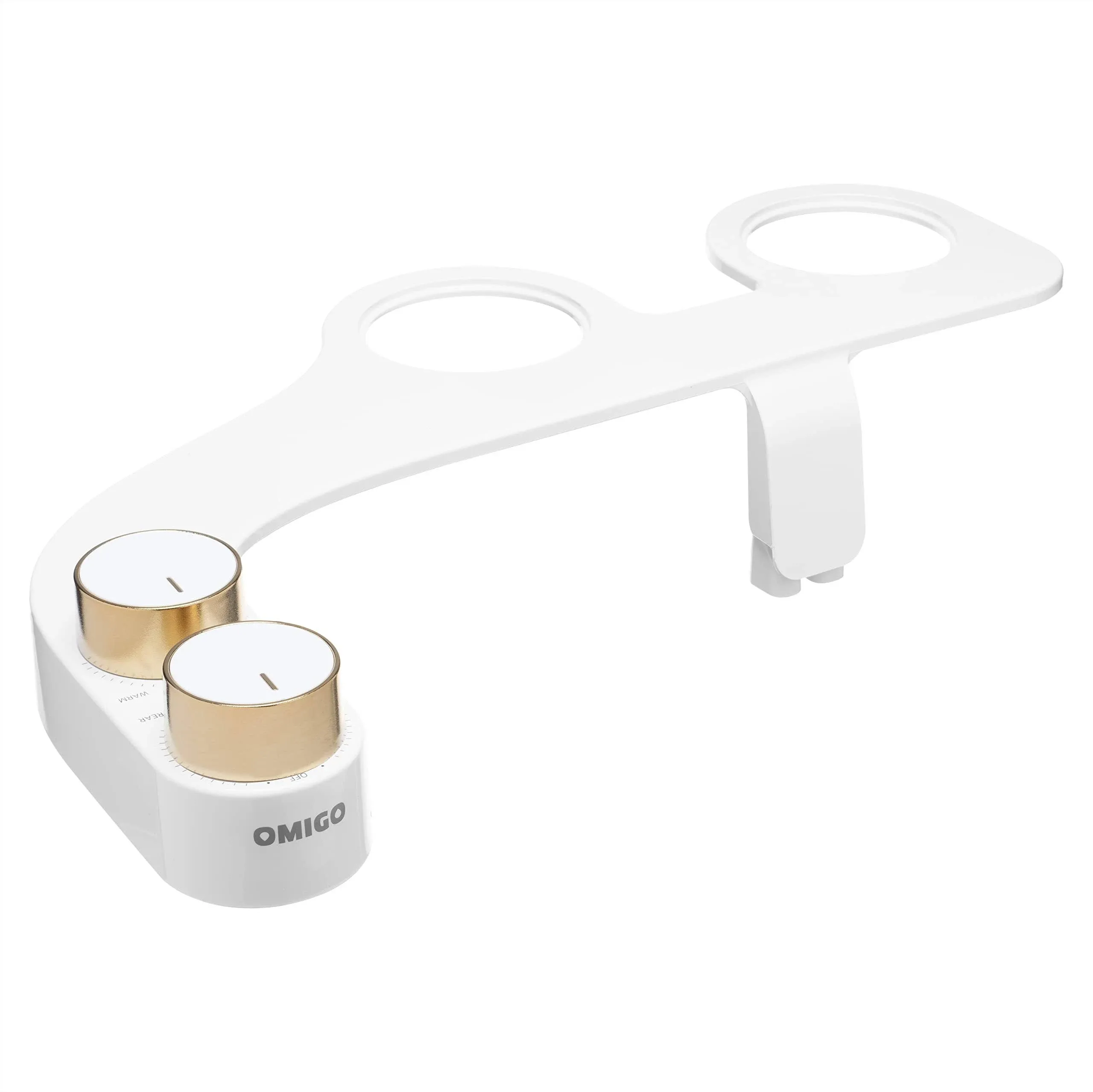 Omigo Element Bidet Attachment Non-Electric Thin Modern Design,, Dual Temp, Gold