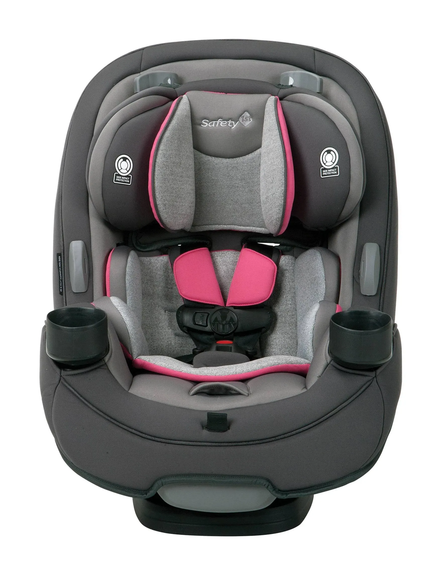 Safety 1st Grow and Go All-in-One Convertible Car Seat, Rear-facing 5-40 pounds, Forward-facing 22-65 pounds, and Belt-positioning booster 40-100 pounds, Everest Pink