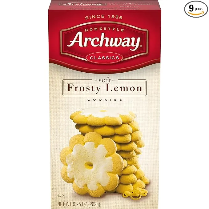 Archway Cookies, Soft Frosty Lemon Cookies, 9.25 oz (Pack of 9)