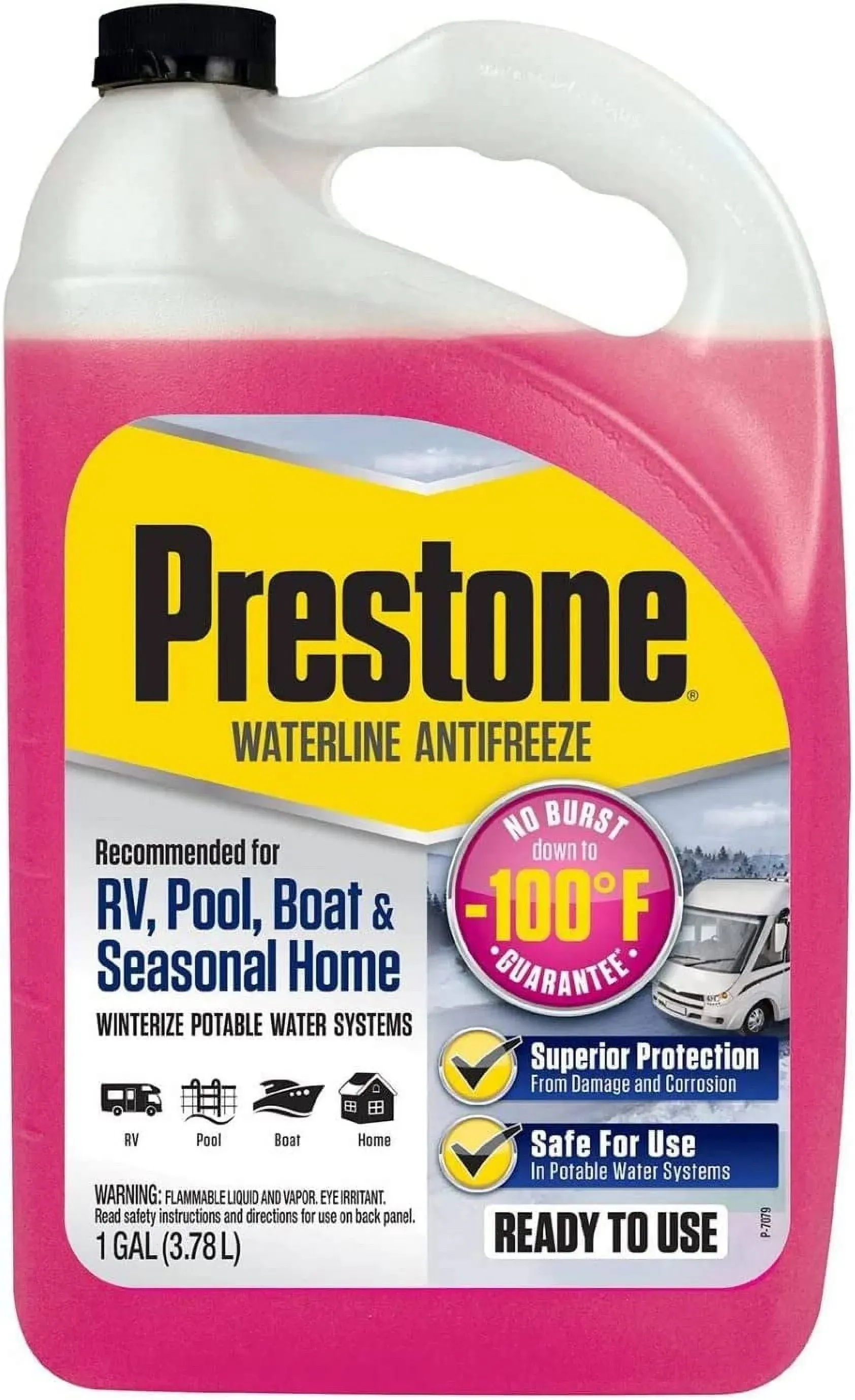 Prestone Waterline/RV Antifreeze - 1 gal; -100° No Burst - Potable Water Systems