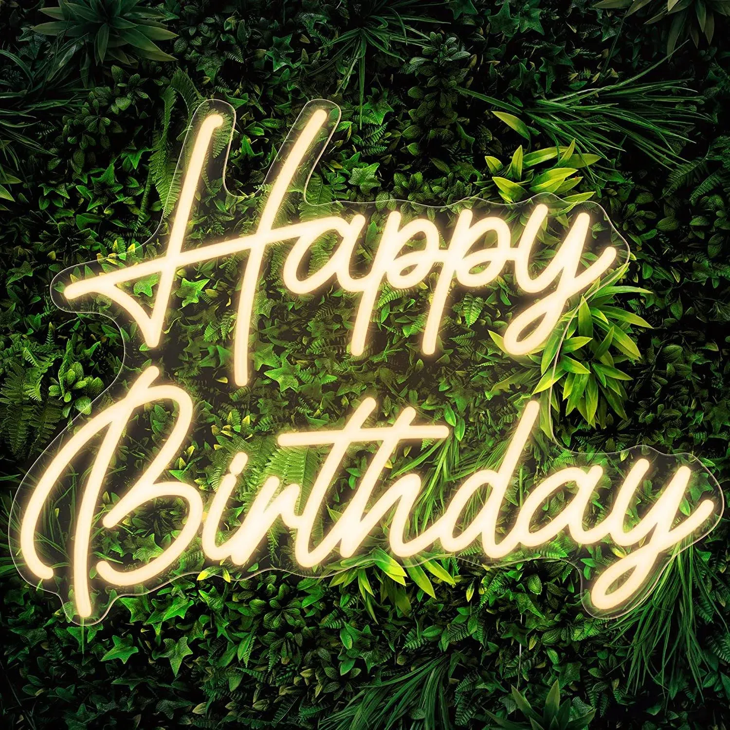 Kavaas Happy Birthday Neon Sign, Neon Happy Birthday Sign for Backdrop with Dimm