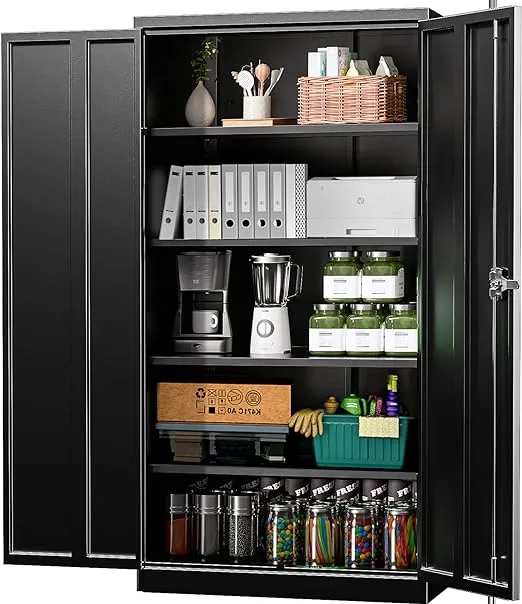 72" Tall Metal Storage Cabinet with Doors