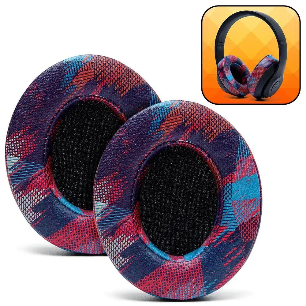 WC Wicked Cushions Replacement Ear Pads for Beats Studio 2 & 3 (B0501, B0500) Wired & Wireless | Does NOT Fit Beats Solo | Softer PU Leather, Enhanced Foam & Stronger Adhesive | Speed Racer