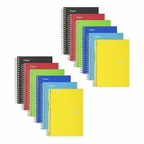 Five Star Personal Spiral Notebook College Ruled 7 inch x 4 3/8 inch 3 Pack