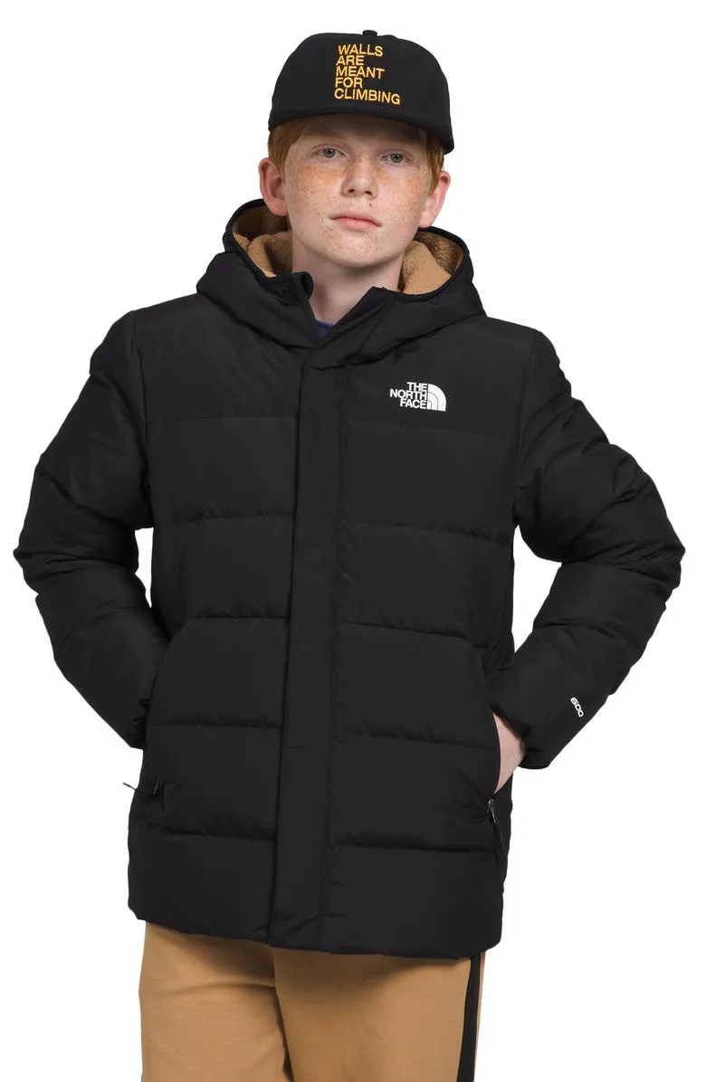 The North Face Boys' North Down Fleece Lined Parka - XS - TNF Black