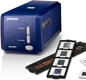 Plustek OpticFilm 8100-35mm Negative Film/Slide Scanner with 7200 DPI and 48-bit Output. Bundle Silverfast SE Plus 9, Support Mac and Windows