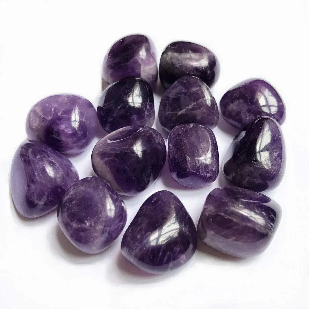 Anjiucc 1/2 lb Amethyst Natural Bulk Stone Crystals - Large 0.5''-1" Natural ...