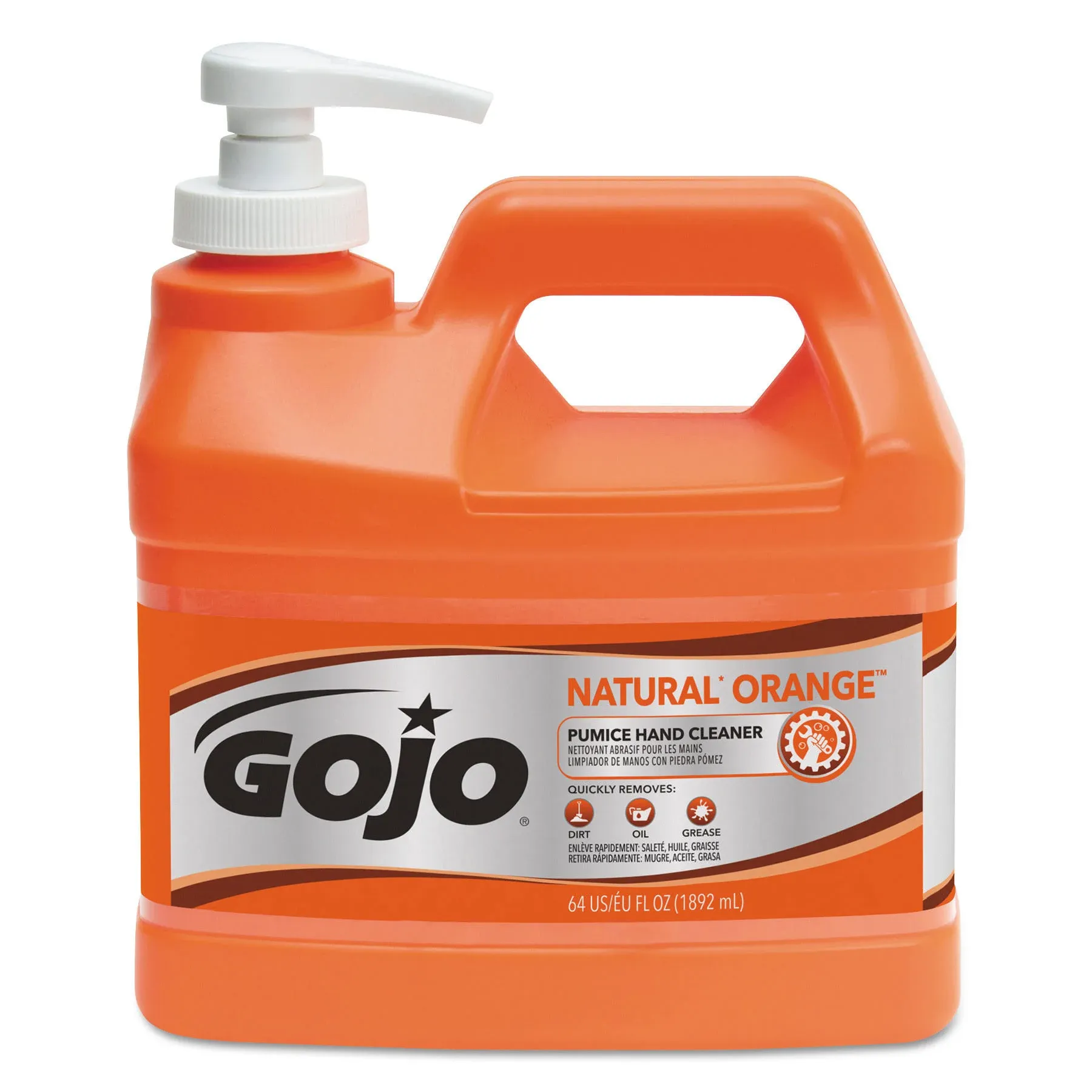 Gojo Natural Orange Pumice Hand Cleaner, Orange Citrus Scent - 0.5 gal jug