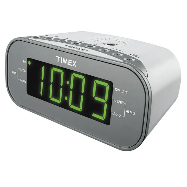 Timex AM/FM Dual Alarm Clock Radio with 1.2-Inch Display and