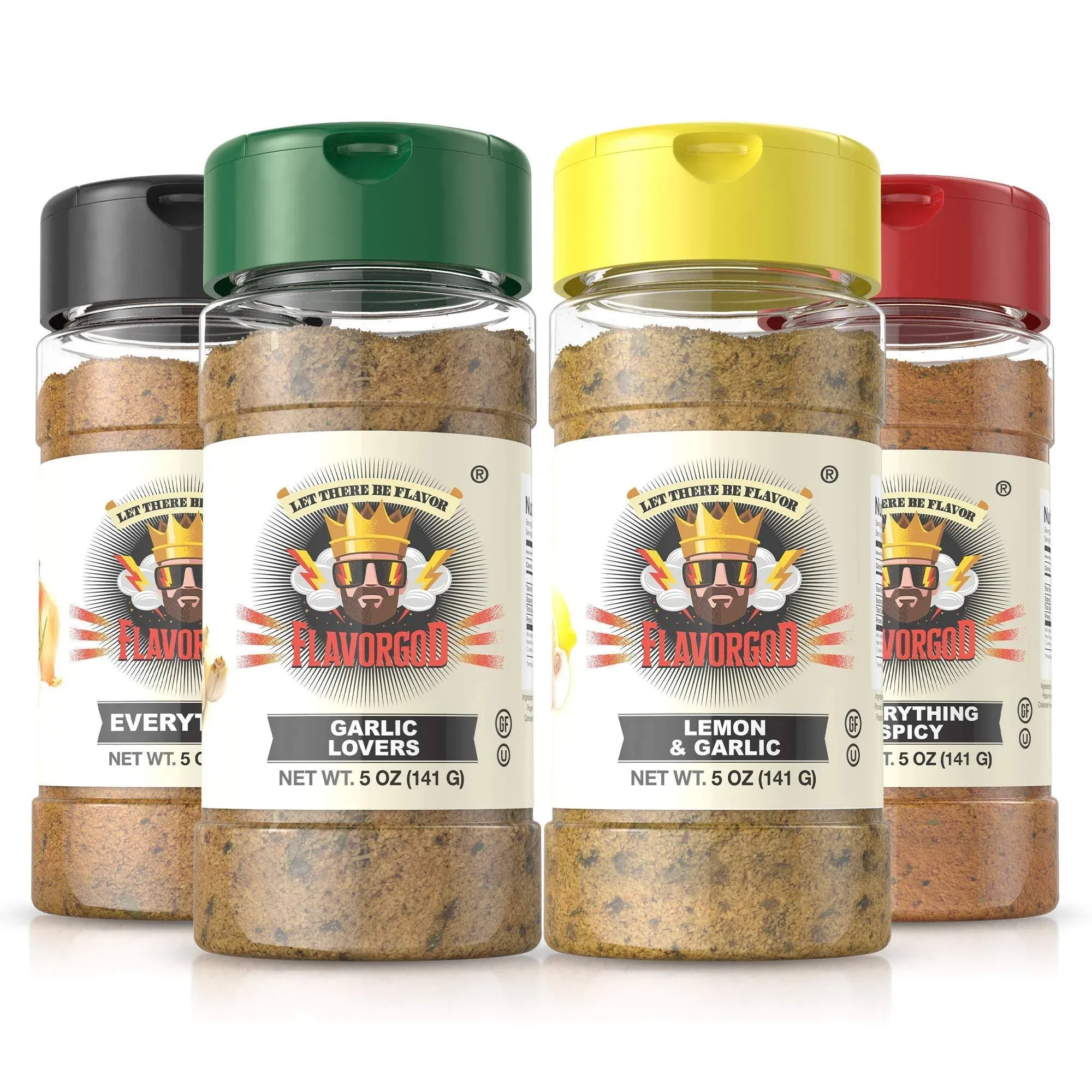 Classic Combo Pack Seasoning, Pack of 4 (Everything, Everything Spicy, Garlic...