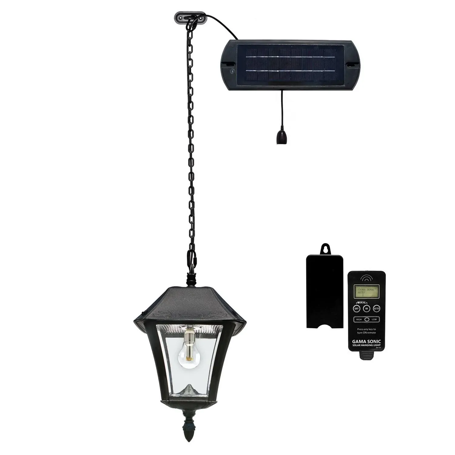 Gama Sonic 105Bcx01 Baytown II Bulb Solar Hanging Light - Black - Resi