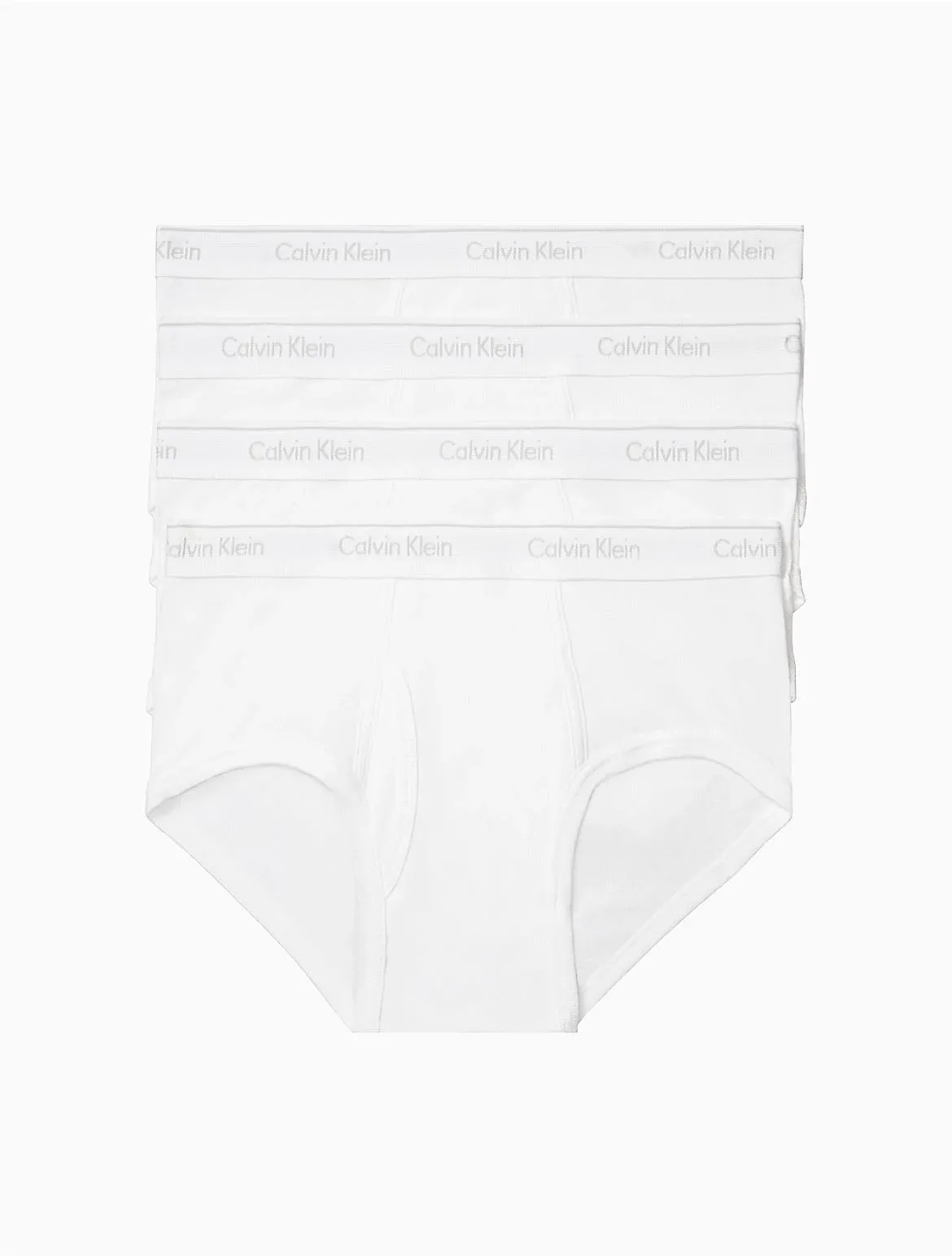 Calvin Klein Men's Classics 4-Pack Cotton Briefs - White - Size Large