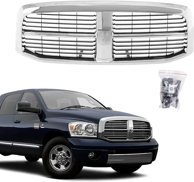 CarPartsDepot Front Grill Grille Assembly New Replacement Fit For Dodge 2006-2008 Ram 1500 2006-2009 Ram 2500/3500 Pickup Truck CH1200282 55077767AC