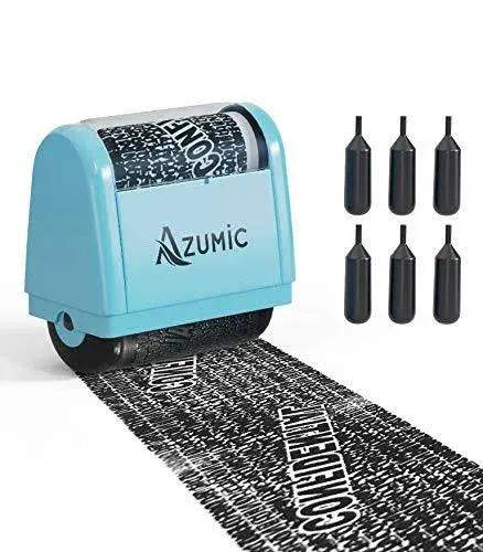 Azumic Confidential Address Blocker Anti Prevention Identity Theft Protection Roller Stamp