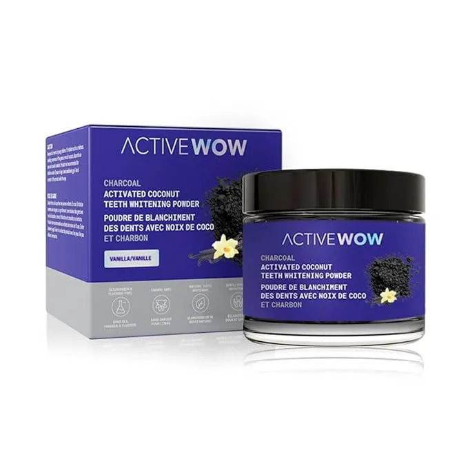 1 Active Wow Teeth Whitening Active Coconut Charcoal Powder