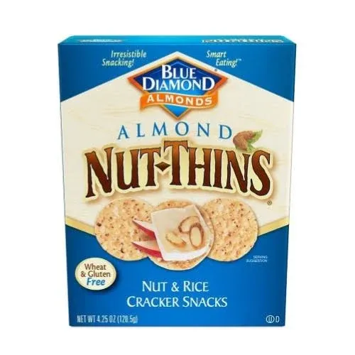 Blue Diamond - Nut Thins - Almond - Case of 12 - 4.25 oz.