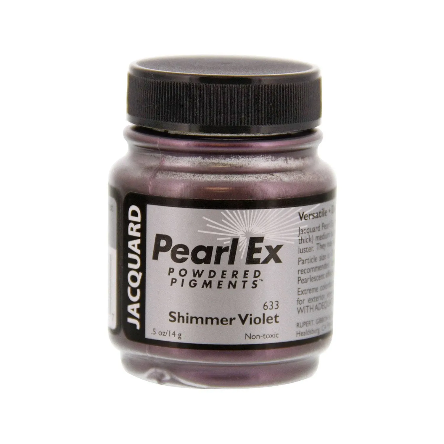 Jacquard Pearl Ex Pigment Powder 0.5 oz Shimmer Violet - Loose Mica Powder for Epoxy Resin, Watercolors, Calligraphy Ink & Clay - Epoxy Pigment Powder - Epoxy Resin Color