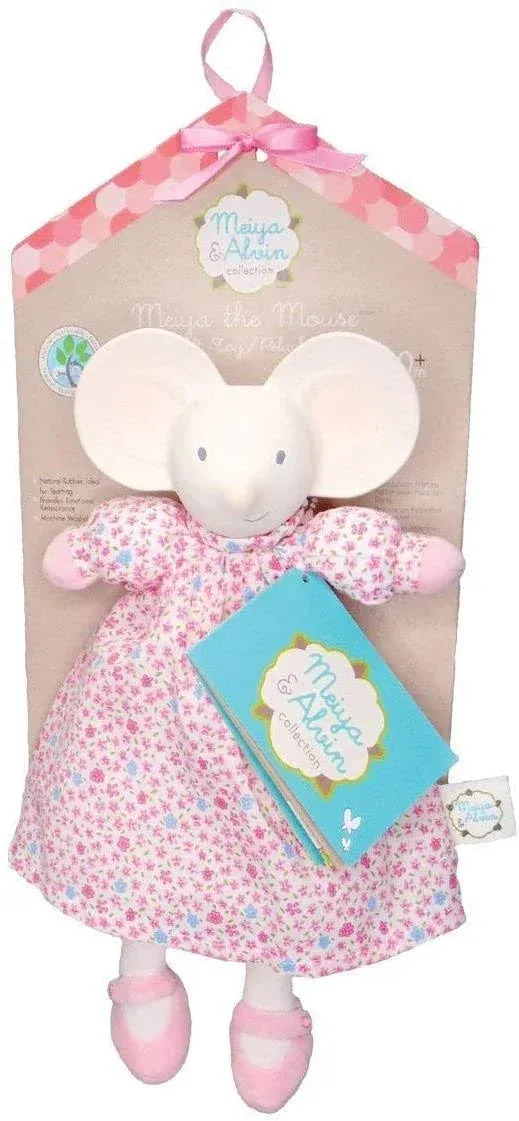 Tikiri Meiya The Mouse Flat Toy with Rubber Head (Pink)