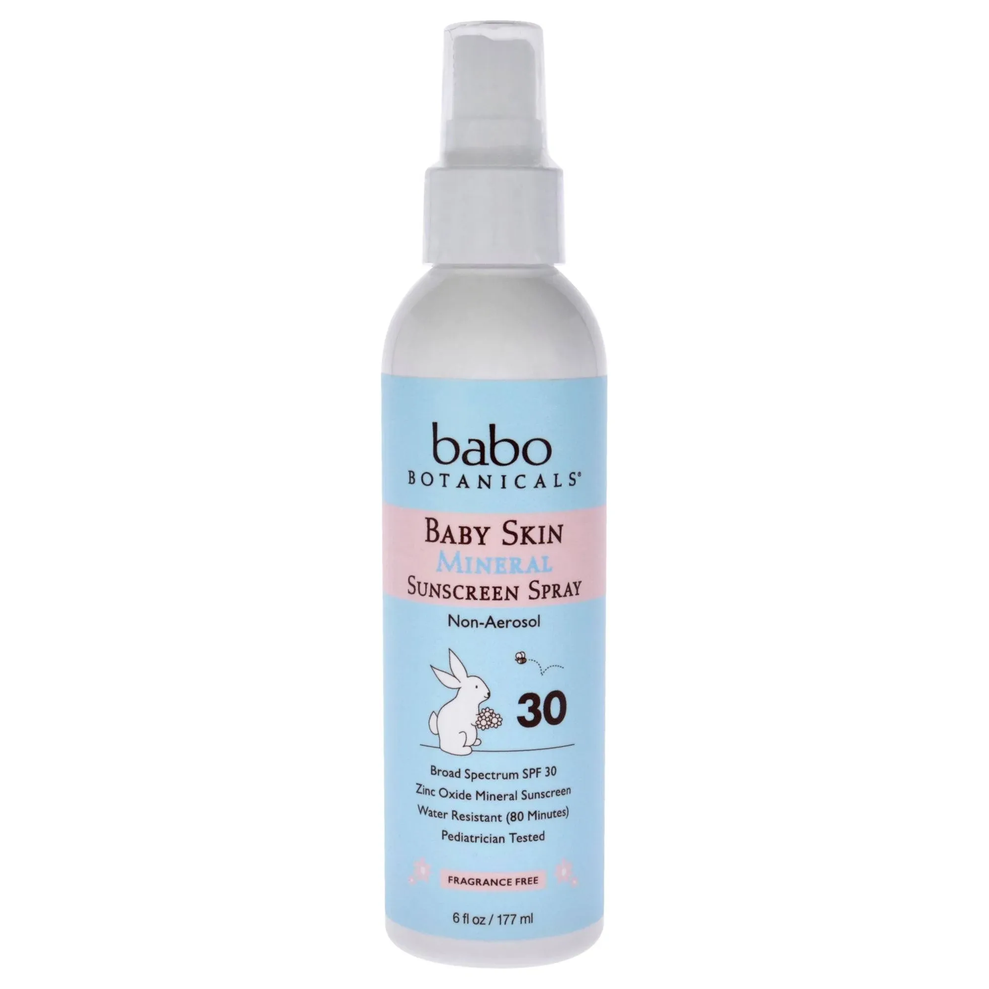 Babo Botanicals Sunscreen Spray, Baby Skin, Mineral, SPF 30 - 6 fl oz