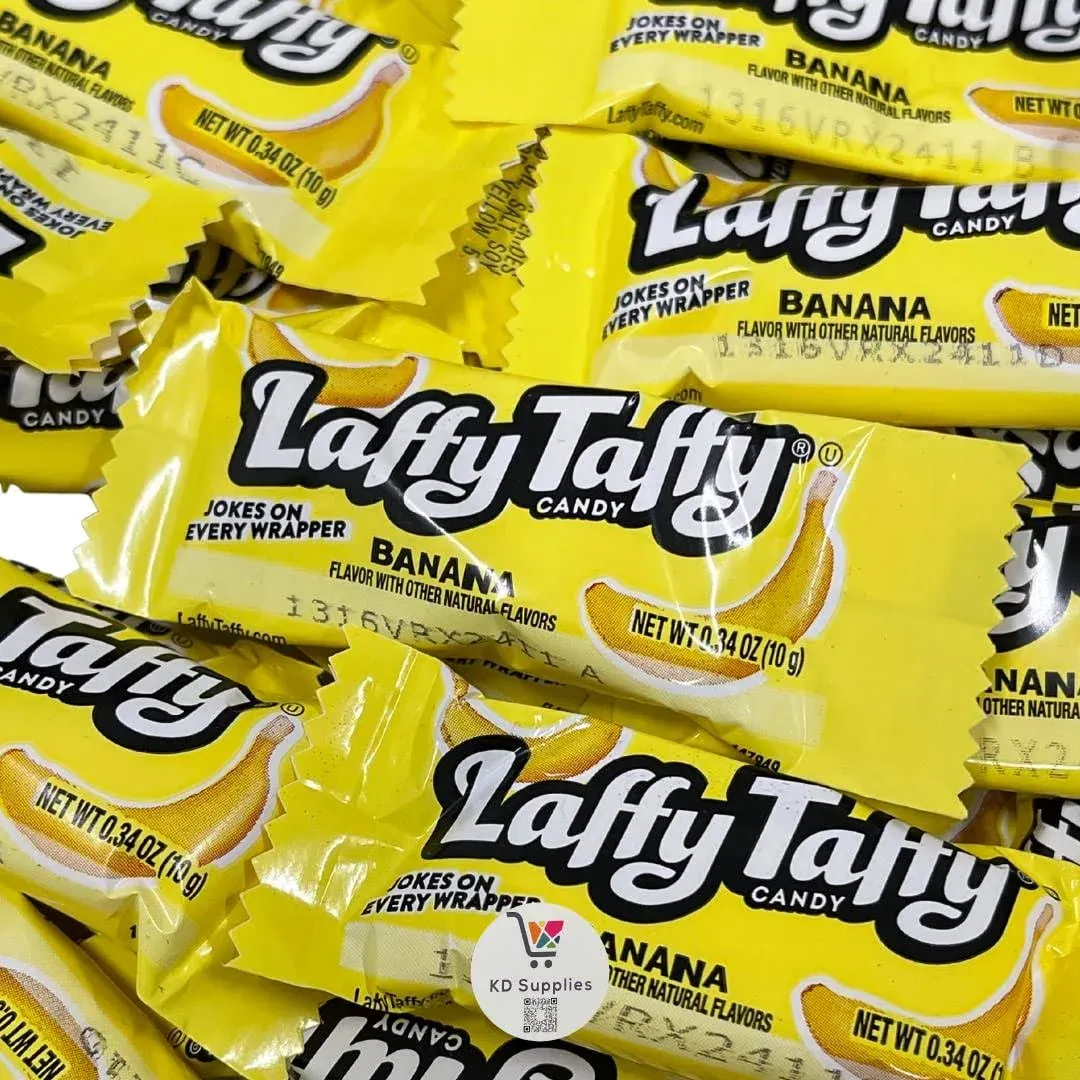 Laffy Taffy Chewy, Tangy, and Tasty Mini Taffy Wrapped Bars in Bulk - (1 Pound) (Cherry)