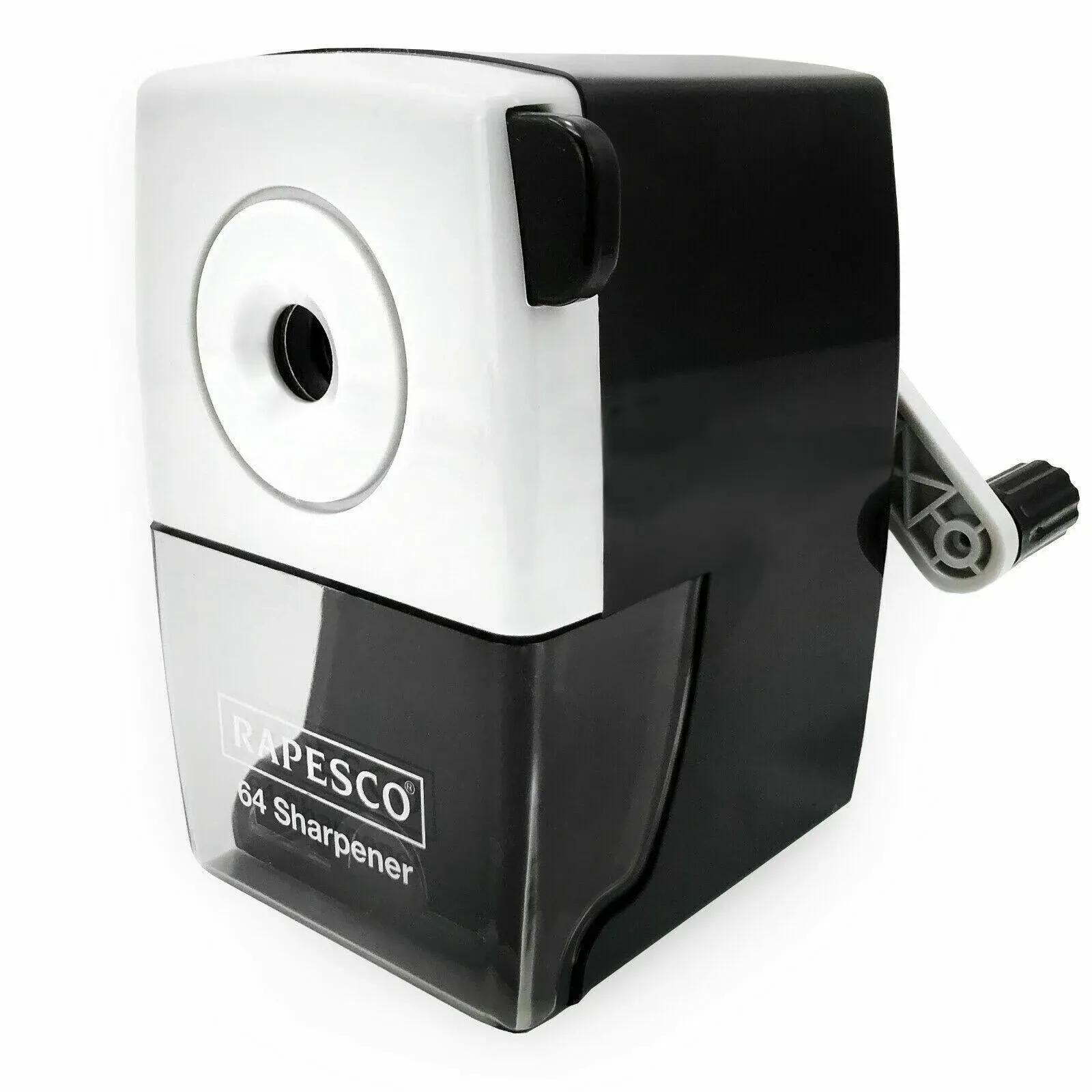 Rapesco 64 Manual Desktop Pencil Sharpener - 6mm Pencils - Black