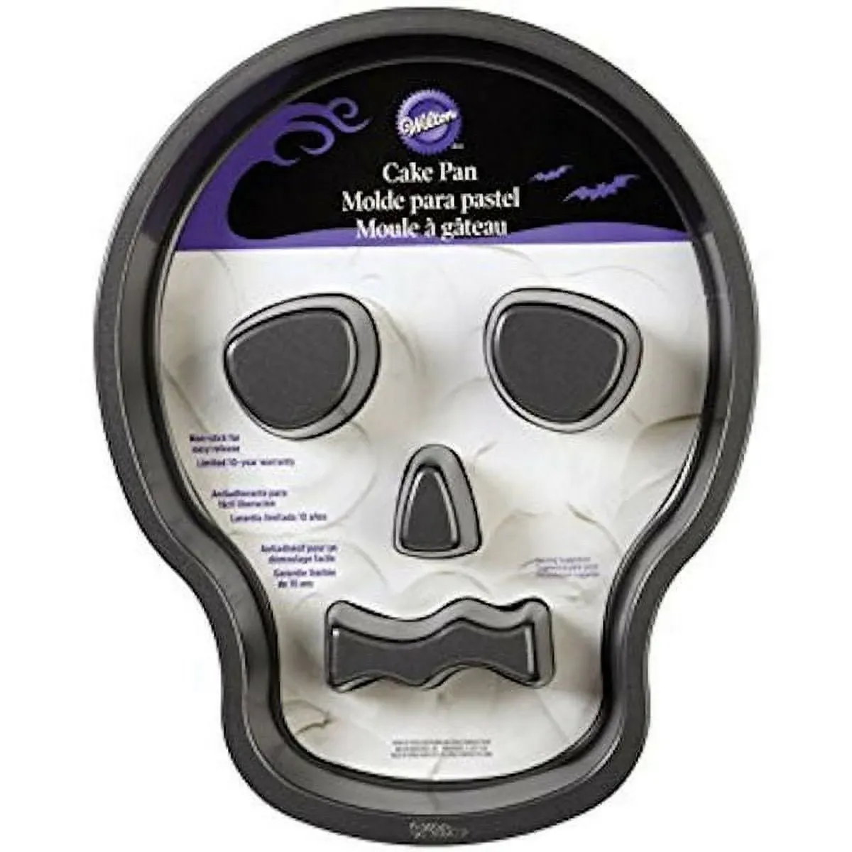 Wilton Halloween Sugar Skull Day of the Dead Skeleton Cake Non-Stick Pan Mold