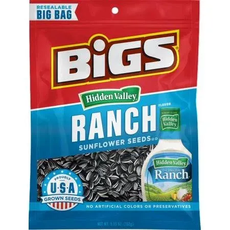 BIGS, Sunflower Seeds, Zesty Ranch, 5.35 oz. (12 Count)