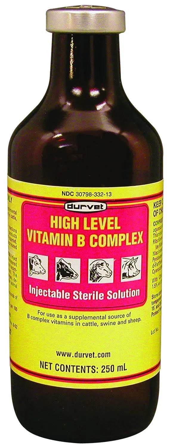 Durvet High Level Vitamin B Complex 500 ml Yellow