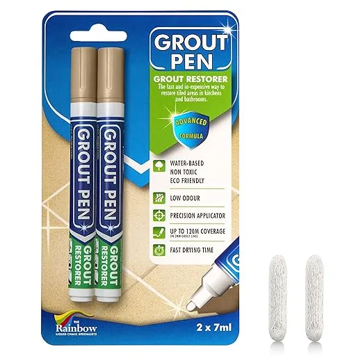 Grout Pen Dark Grey - Revives & Restores TILE GROUT 