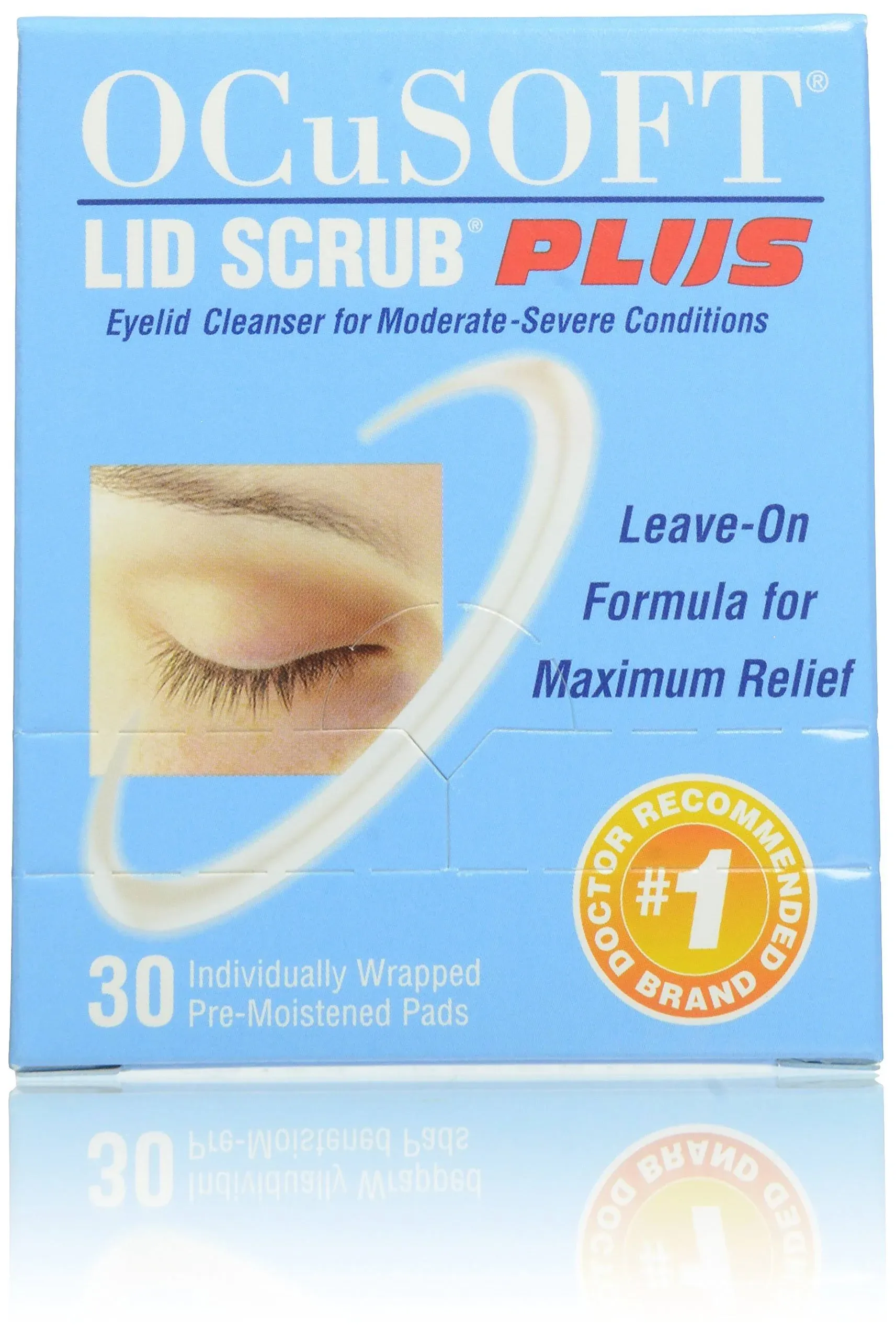 OCuSOFT Lid Wipes Plus -  30 Ct Pre-Moistened Pads Eye Discomfort - Hygiene -NIP