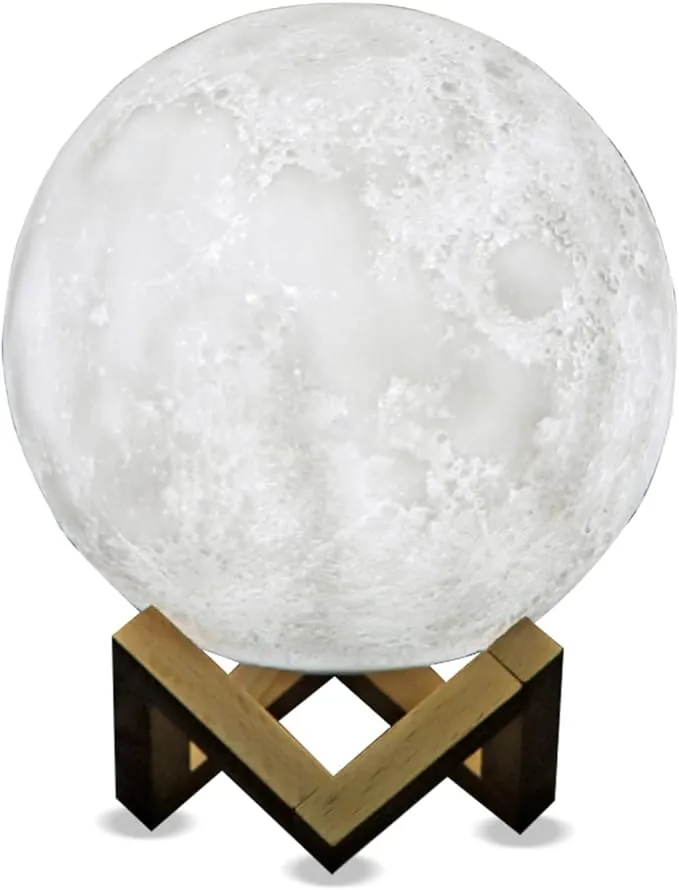 Himalayan Glow Moon Lamp, Cool Night LightDimmable LED Colors, Remote & Touch Control - Unique Gift for Birthday and Christmas