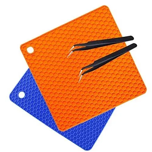 Dielianyi 2PCS Silicone Doming mat Resin mat doming mat Glitter Resin doming mat Heat Resistant Honeycomb pad Silicone mat Craft mat with epoxy Resin Clay Jewelry Making