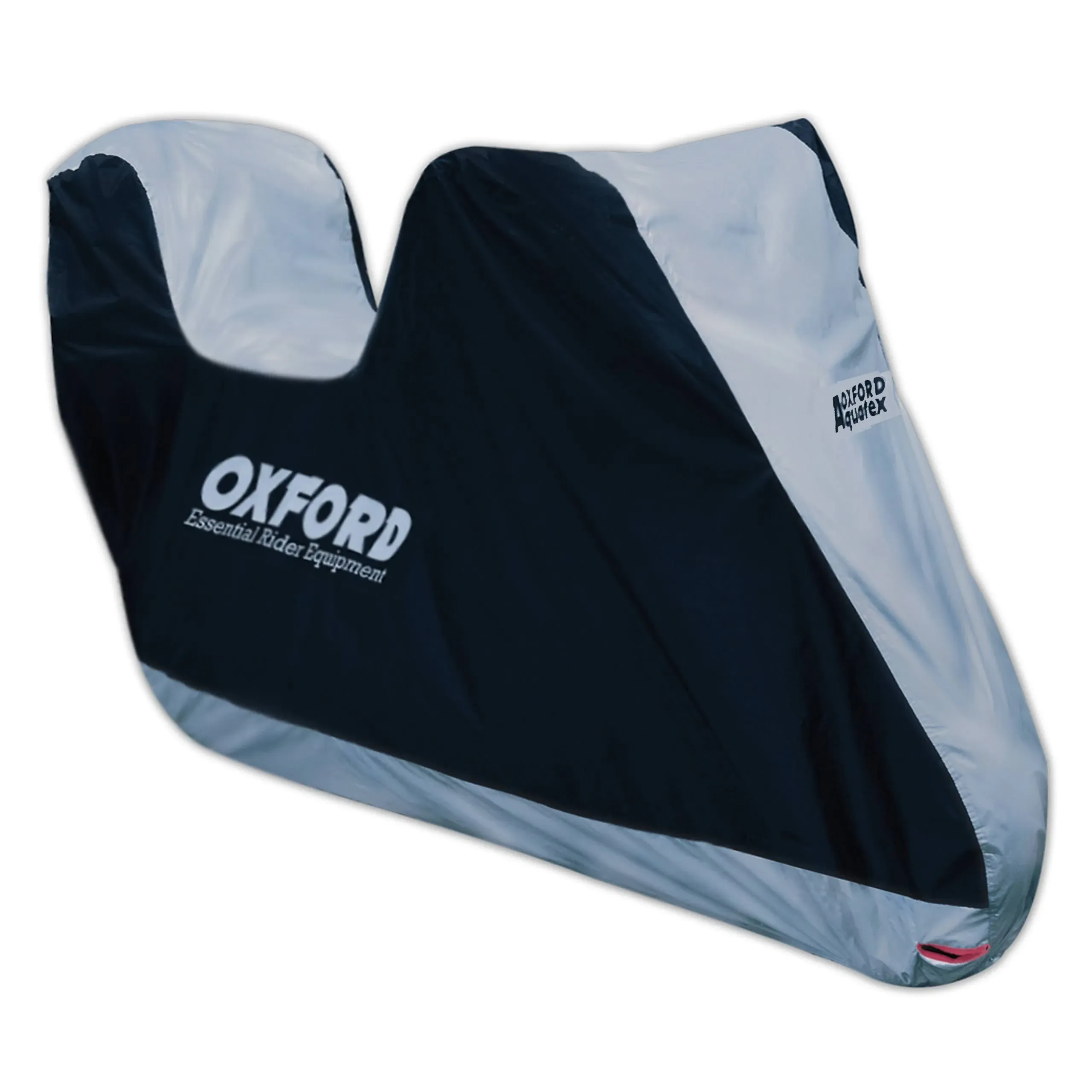 Oxford Black-Silver Aquatex with Top Box Motorcycle Cover