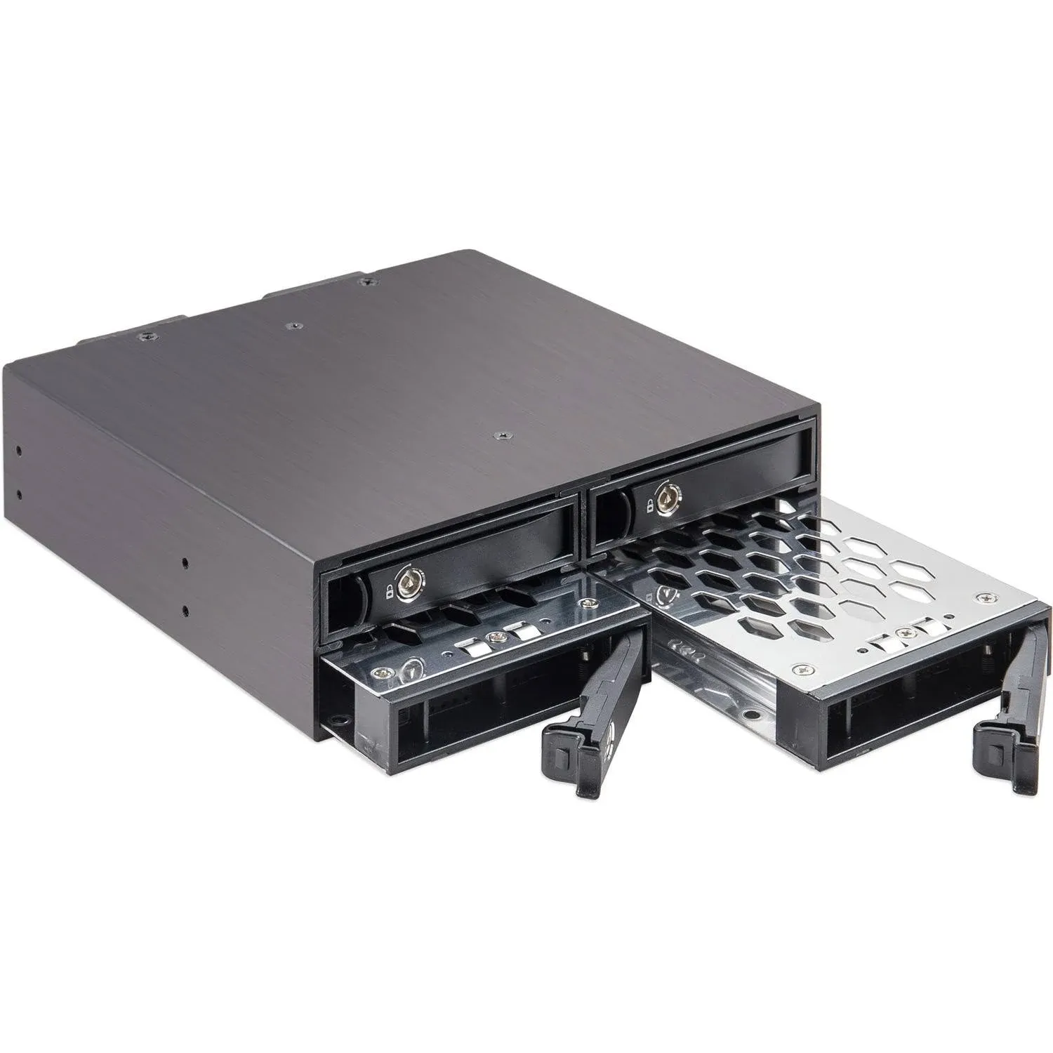 Syba 4 Bay 2.5” SATA Hard Drive Mobile Rack Mount for 5.25" Drive Bays, for HDD SSD SY-MRA25038