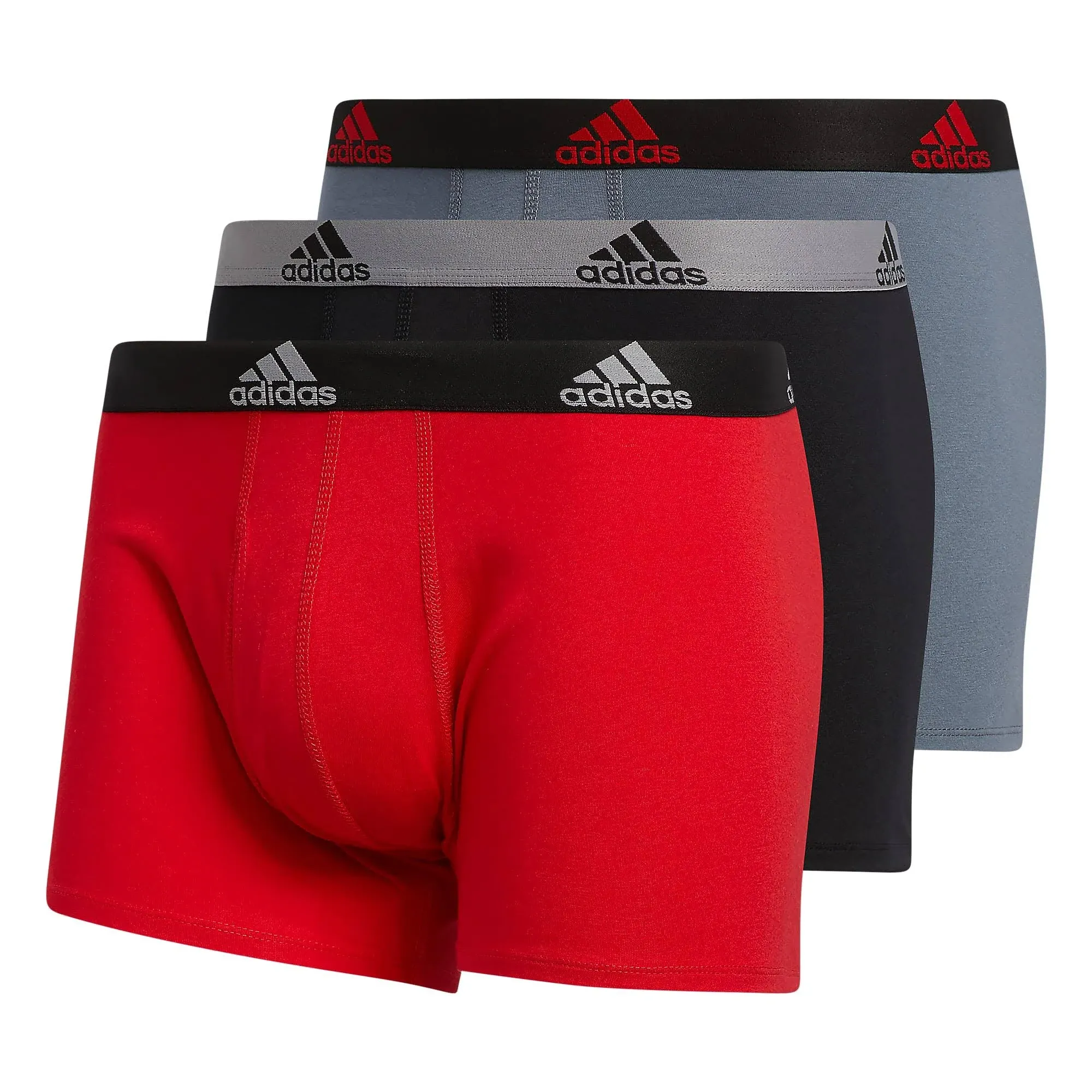 Adidas 3 Pack Performance Stretch Cotton Trunk Underwear Men’s Size XXL 2XL NEW