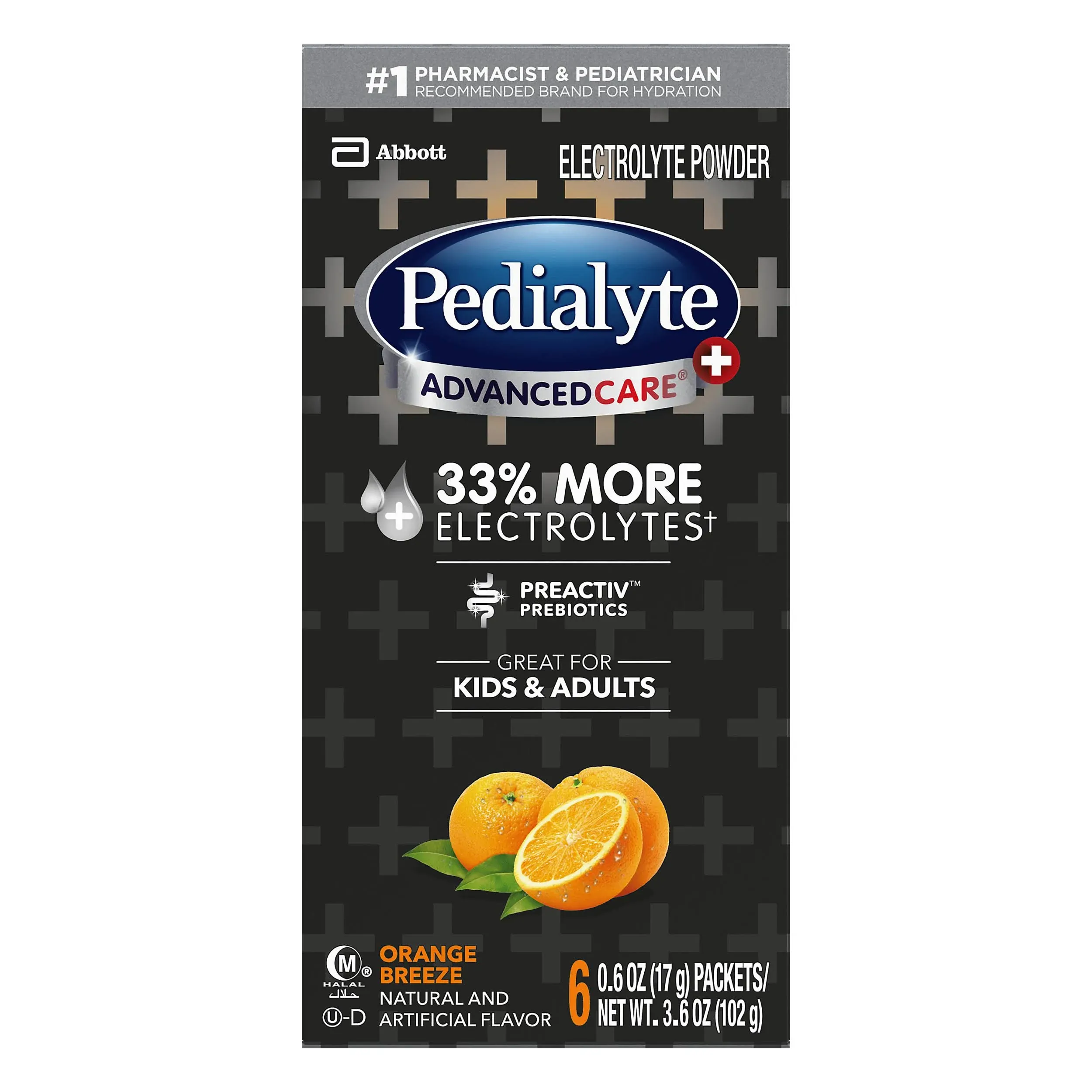 Pedialyte AdvancedCare Plus Electrolyte Powder, Orange Breeze - 6 pack, 0.6 oz ...