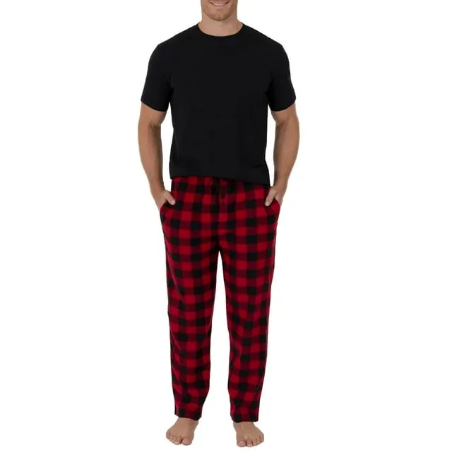 Fruit of the Loom Men's Fleece Pajama Pant Set