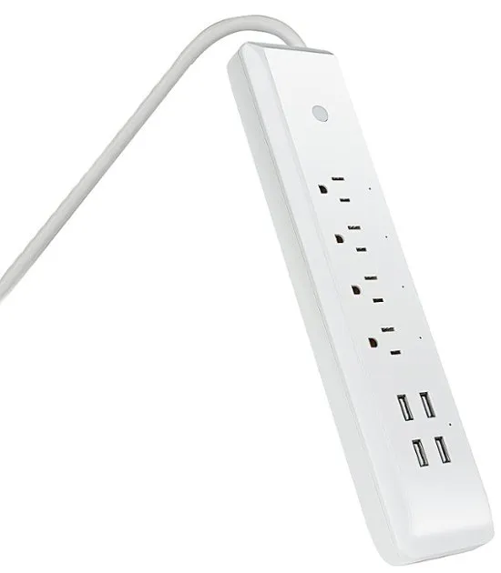 Feit Electric 5 ft. L 4 Outlets Wi-Fi Power Strip with USB White