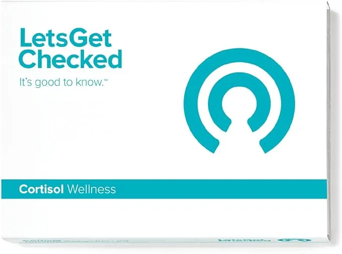 LetsGetChecked - Cortisol Test | Check Cortisol Levels | Home Sample Collection Kit | Fast Online Results in Approx 2-5 Days