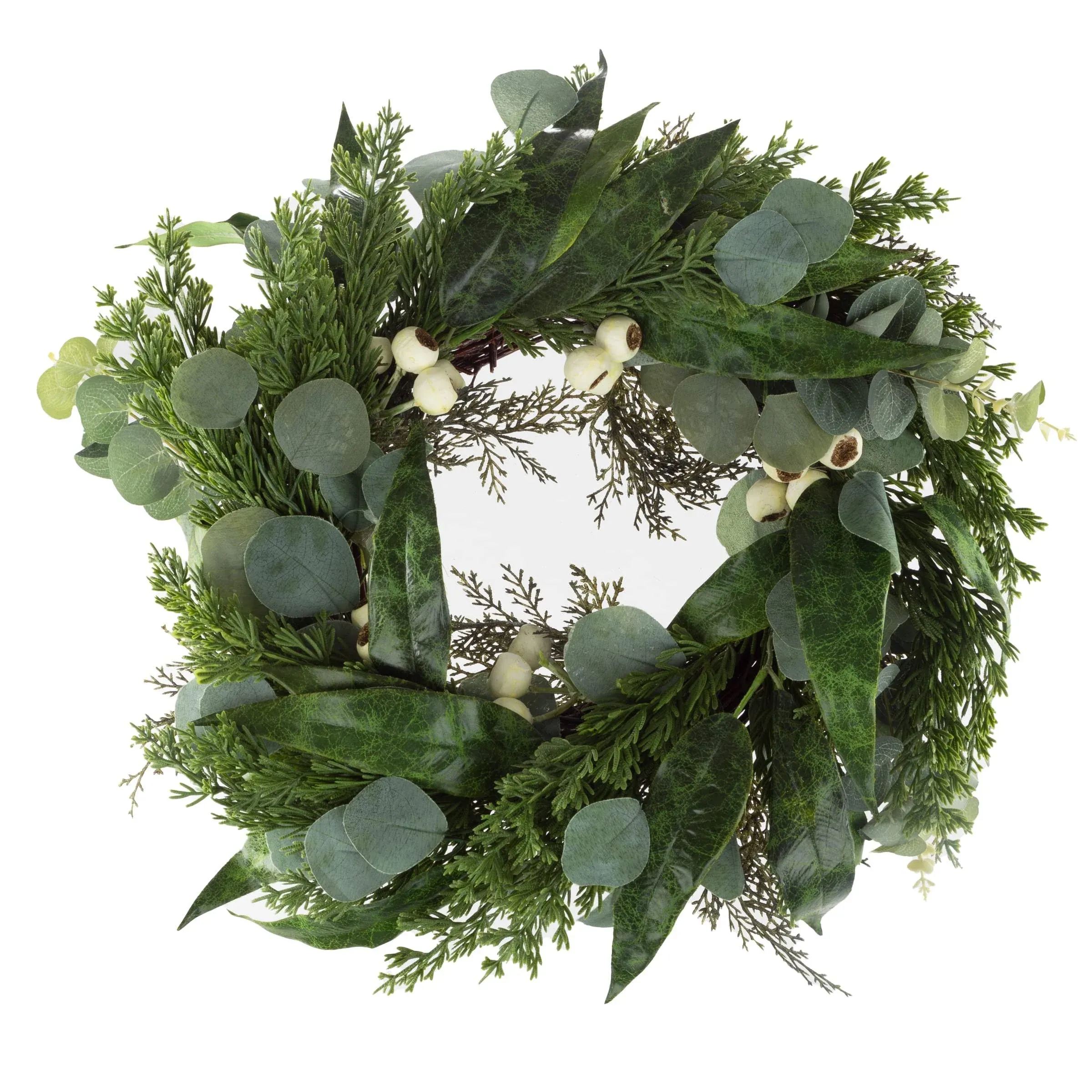 Pure Garden 20-inch Artificial Eucalyptus Wreath for Home dcor