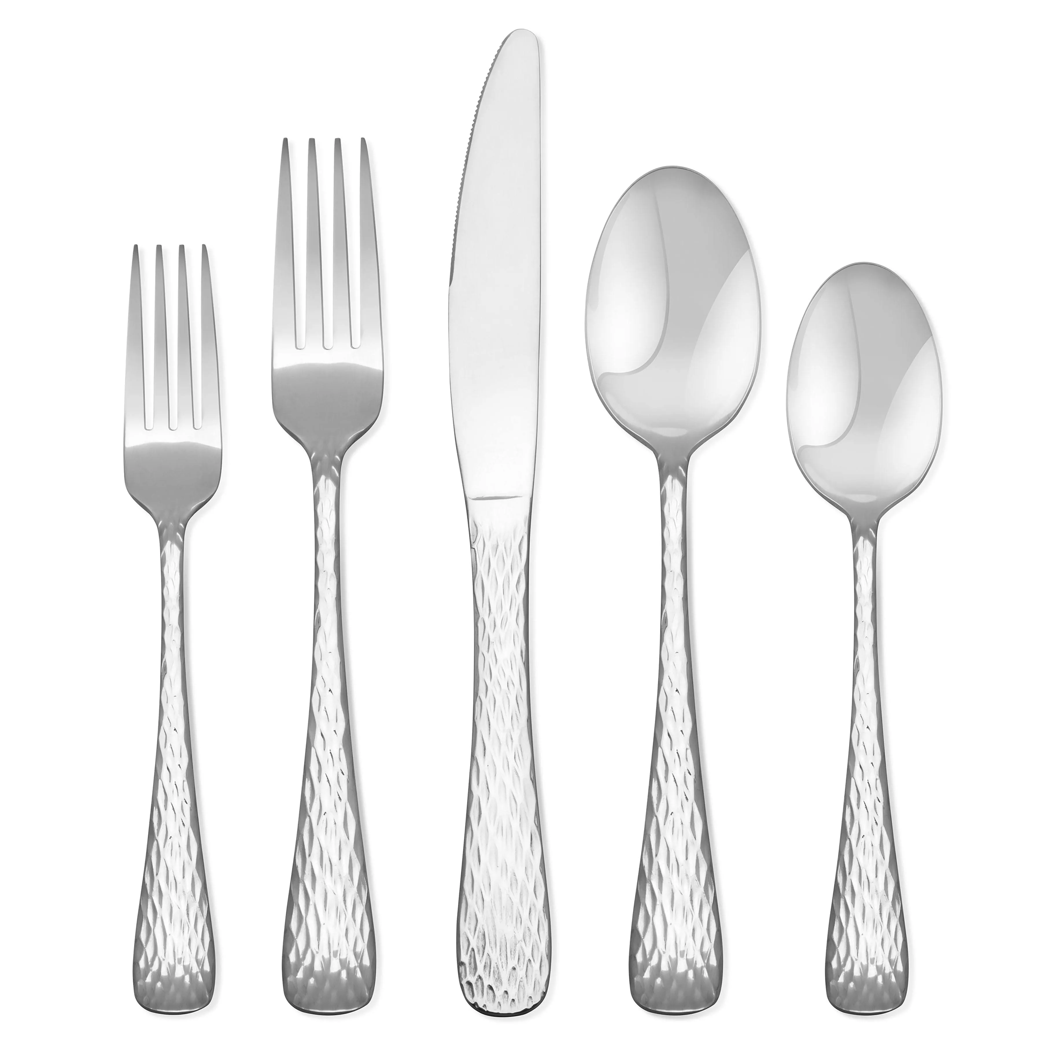 Hampton Forge Melody Hammered 20 Piece Flatware Set