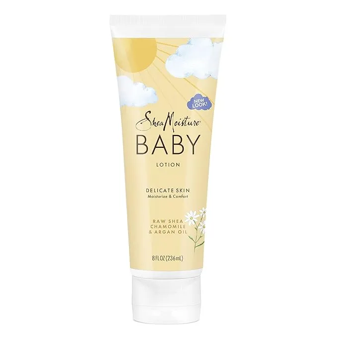 SheaMoisture Baby Lotion for Dry Skin and Clear Skin Raw Shea, Chamomile and Argan Oil with Shea Butter 8 oz