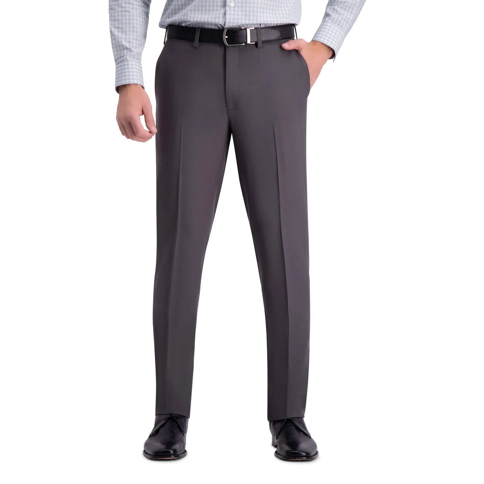 Haggar Men's Premium Comfort Dress Slim Fit Flat Front Pant