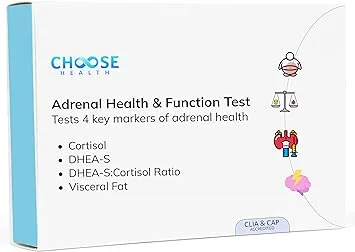 4-in-1 Cortisol & DHEA-S Test | Sleep Test | Stress Test |Adrenal Health & Function Test | Visceral Fat | Cap & CLIA accredited Lab | Not Avail in NY RI…